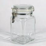 Food-Grade Glass Storage Jar with Clamp Lid - Airtight Canister for Pickling, Honey & Dry Goods