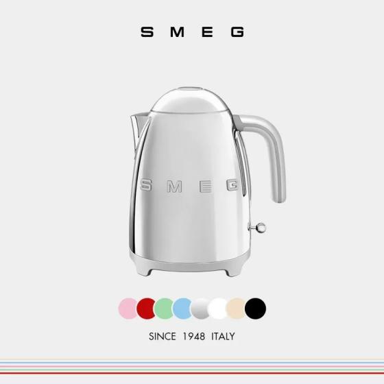 SMEG KLF03 Retro Electric Kettle - Stainless Steel with Auto Shut-Off
