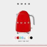 SMEG KLF03 Retro Electric Kettle - Stainless Steel with Auto Shut-Off