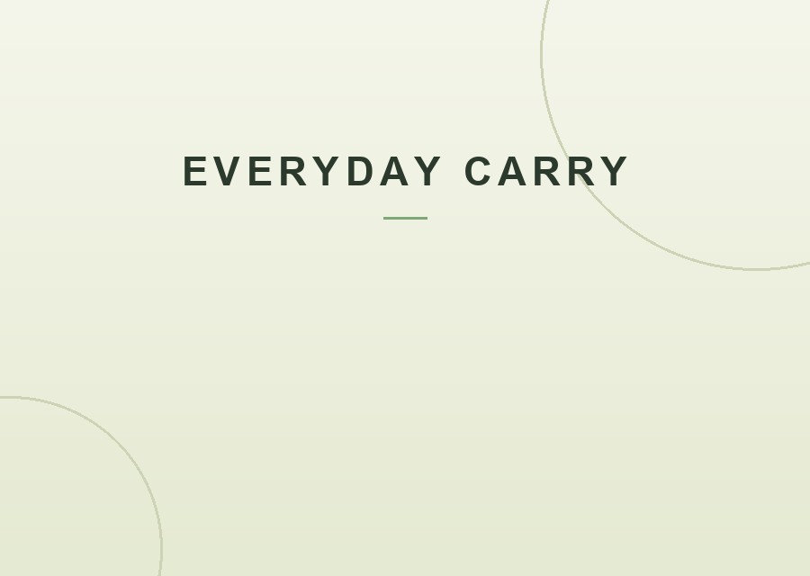 Everyday carry
